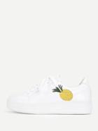 Romwe Pineapple Embroidery Lace Up Sneakers