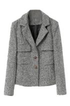 Romwe Simple Sheer Grey Coat