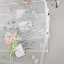 Romwe Random Flower Print Clear File Bag 1pc