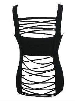 Romwe Hollow Knit Slim Tank Top