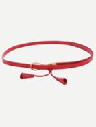 Romwe Red Tassel-shaped Thin Belt