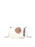Romwe Faux Fur Tube Duffle Bag With Pom