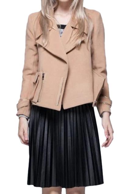 Romwe Short Khaki Coat