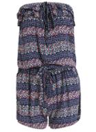Romwe Strapless Small Florals Jumpsuit