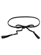 Romwe Black Wax Rope Knit Tassel Waist Chain