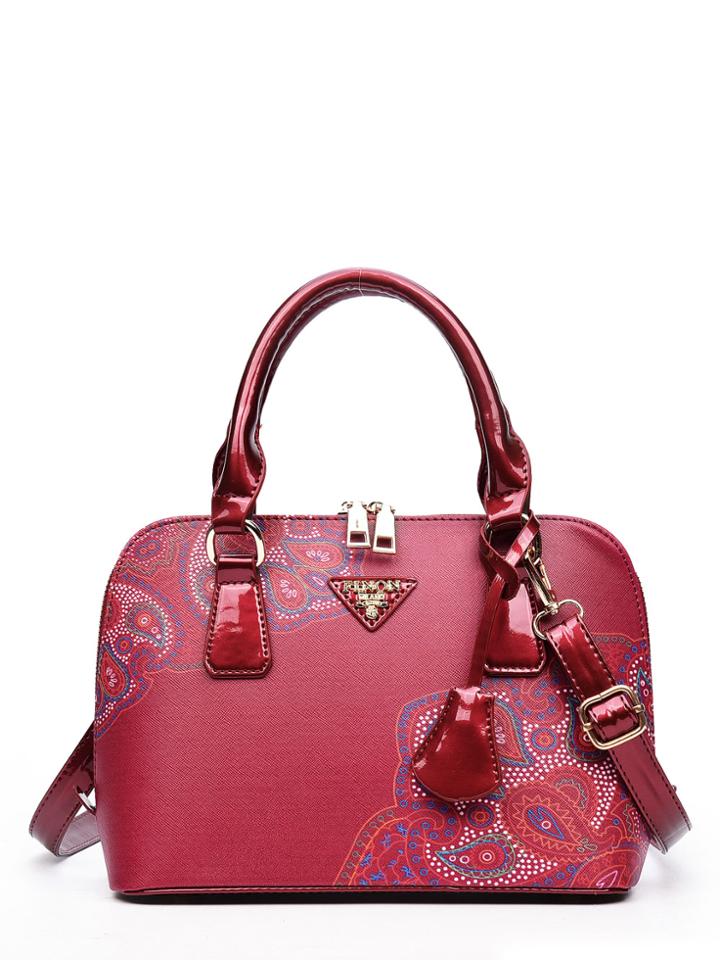 Romwe Floral Print Zipper Bag