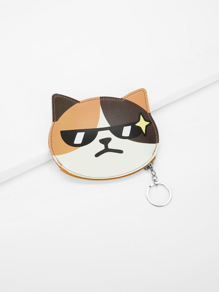 Romwe Cat Face Coin Purse