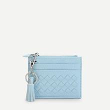 Romwe Tassel Trim Detail Card Pouch