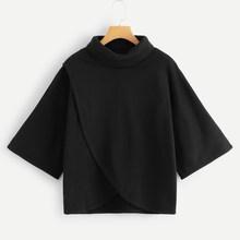 Romwe High Neck Solid Outerwear