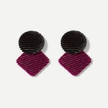 Romwe Round & Square Design Drop Earrings