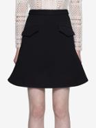 Romwe Black High Waist A Line Skirt