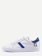 Romwe Round Toe Lace-up Blue Trim Sneakers