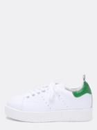 Romwe Star Print Green Heel Panel Sneakers