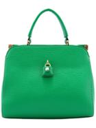 Romwe Green Zippers Metallic Embellished Pu Bag