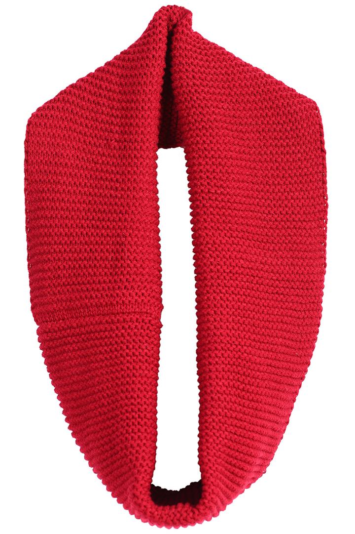 Romwe Fashion Knit Red Scarf