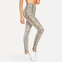 Romwe Snake Skin Print Leggings