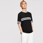 Romwe Guys Round Neck Striped T-shirt