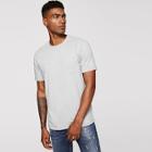 Romwe Guys Patched Detail Heather Grey Top