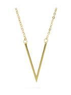 Romwe Gold Simple Thin Chain Necklace For Women