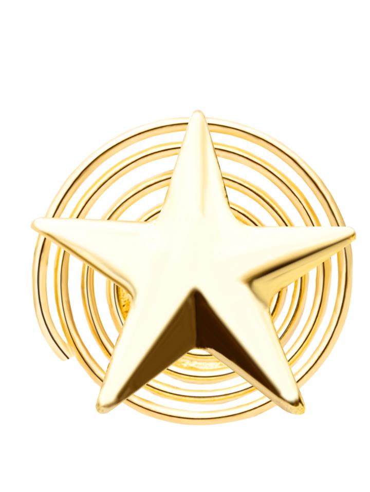 Romwe Gold Plated Star Shape Hair Clip