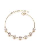 Romwe Rhinestone Decorated Anklet Chain