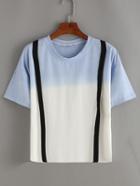 Romwe Ombre T-shirt With Strap