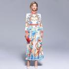 Romwe Phoenix Print Longline Dress