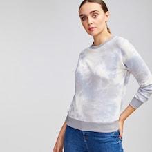 Romwe Drop Shoulder Tie Dye Sweatshirt