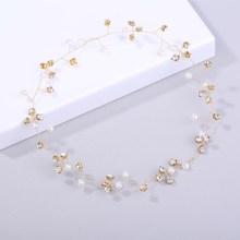 Romwe Faux Pearl & Rhinestone Headpiece