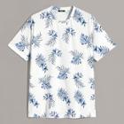 Romwe Guys Tropical Print T-shirt