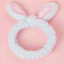 Romwe Rabbit Ear Detail Bath Headband 1pc