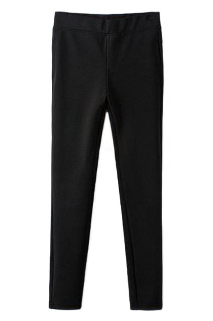 Romwe Elastic Sheer Black Slim Pants