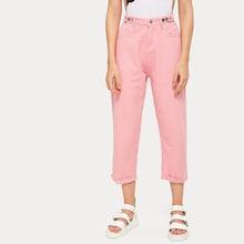 Romwe Button And Pocket Detail Solid Jeans