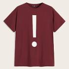 Romwe Guys Exclamation Mark Print Top