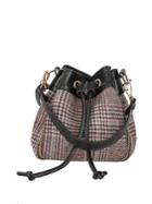 Romwe Zipper Around Plaid Satchel Bag