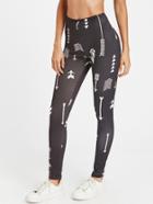 Romwe Graphic Printed Leggings