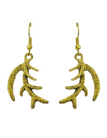 Romwe Fashion Antique Gold Plated Tree Shape Drop Earrings Woman