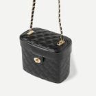 Romwe Quilted Design Chain Bucket Bag