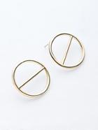 Romwe Ring Shaped Stud Earrings