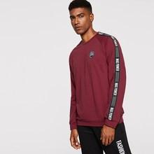 Romwe Guys Letter Tape And Patch Detail Sweatshirt
