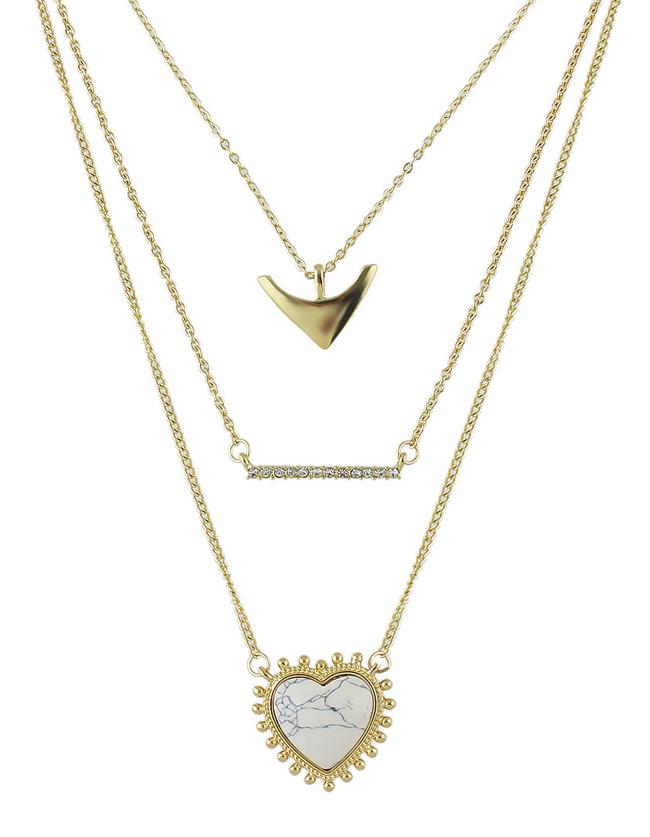 Romwe White Alloy Chain Necklace For Women