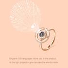 Romwe Light Projection Rhinestone Ring