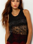 Romwe Lace Hollow Out Tank Top