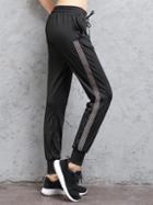 Romwe Contrast Striped Side Drawstring Sweatpants