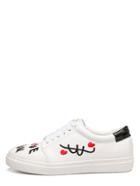 Romwe White Round Toe Print Sneakers