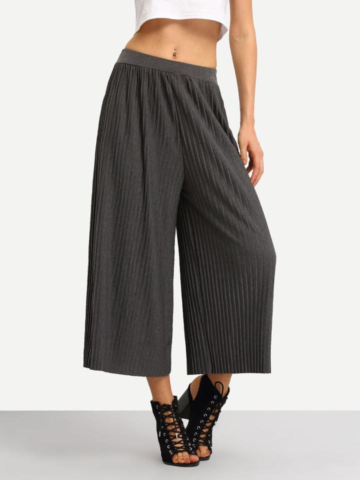 Romwe Pleated Wide Leg Pants