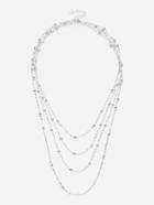 Romwe Beaded Design Layered Chain Necklace