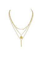 Romwe Gold Long Multi Layers Chain Maxi Necklace
