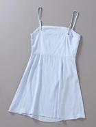 Romwe Blue Adjustable Strap A-line Slim Dress