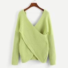 Romwe Drop Shoulder Crisscross Jumper